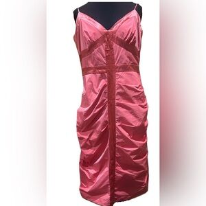 Vintage Calvin Klein thin strap coral dress size 10